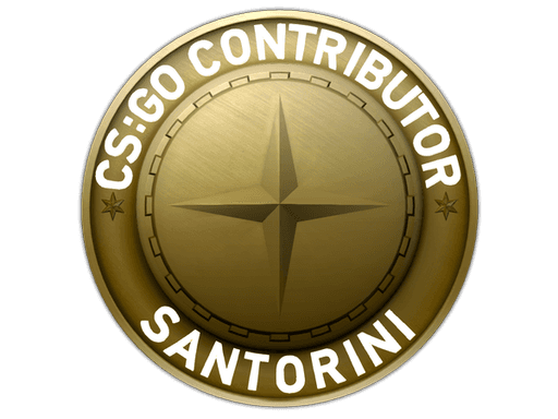 Santorini Map Coin
