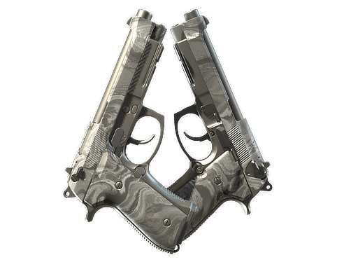 Dual Berettas | Silver Pour (Battle-Scarred)