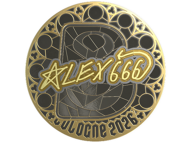Sticker | alex666 (Gold) | Cologne 2026