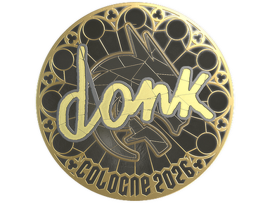 Sticker | donk (Gold) | Cologne 2026