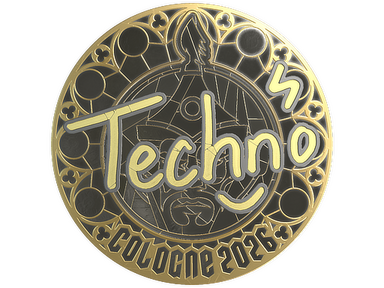 Sticker | Techno4K (Gold) | Cologne 2026